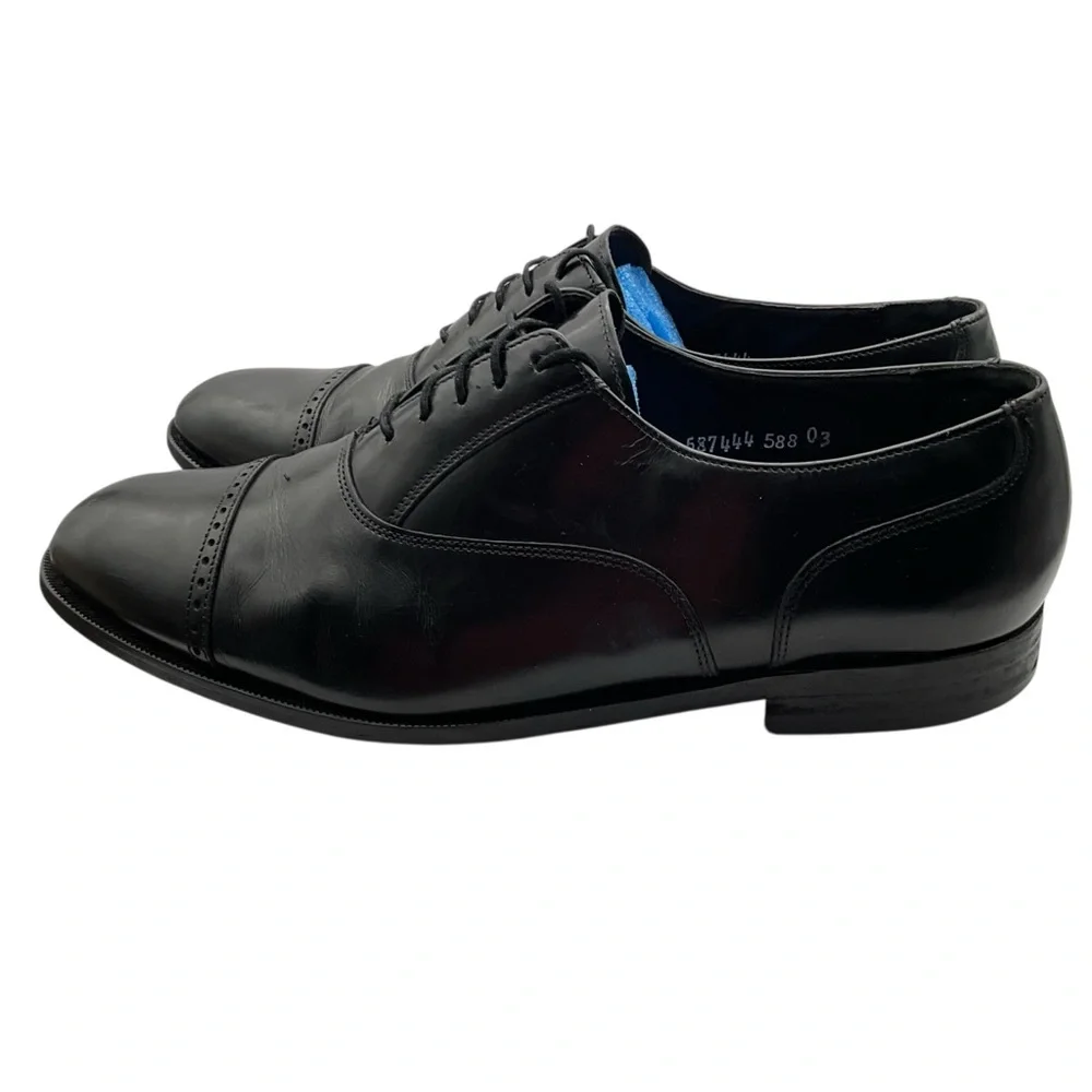 Florsheim Black and Red‎ Pebbled Leather Shoes